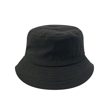 Unisex Bucket Hat Cotton Outdoor Beach Sun Cap Black