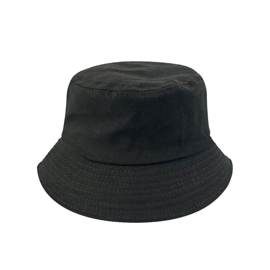 Unisex Bucket Hat Cotton Outdoor Beach Sun Cap Black