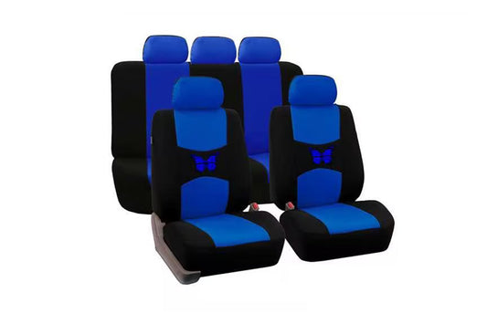 Universal Car Seat Covers Full Set 9 pcs-Blue