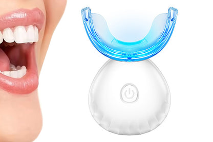 Portable Teeth Whitening Kit with Blue Light Technology-White