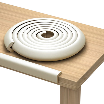 2 Piece L Shaped NBR Foam Table Edge Guards - White