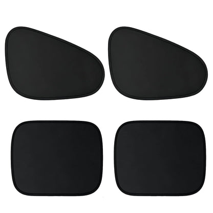 4Pcs Car Window Sun Shades Side and Rear UV Protection Covers