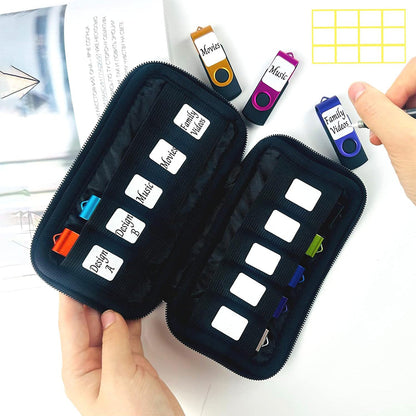 Portable 10-Slot Flash Drive Case USB Storage Bag Electronic Accessories Organizer