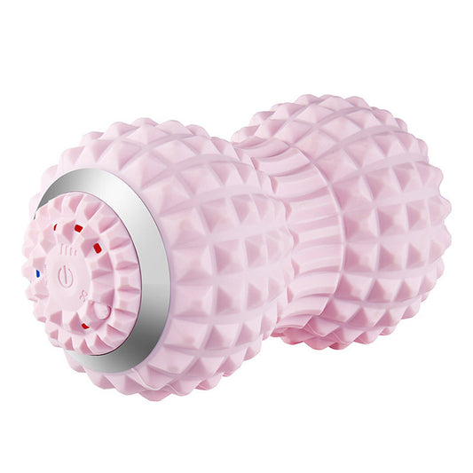 Vibrating Rolling Massage Ball with 4-Speeds Deep Tissue Trigger Point Massager Pink