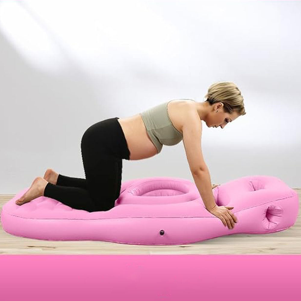 Pregnancy Mattress Inflatable Full Body Maternity Bed for Stomach Sleeping-Pink