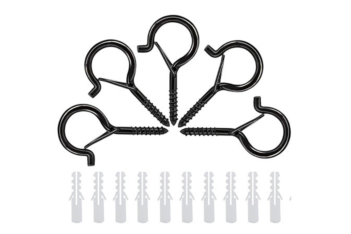 20PCS Q Hanger Hooks with security Buckle Windproof Screw Hooks for Lights Plants