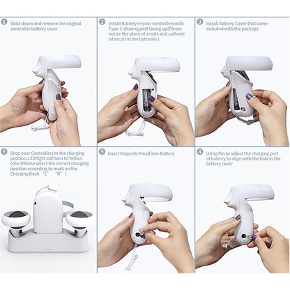 Charging Dock for Oculus Quest 2 Controllers and Headset Charging Stand