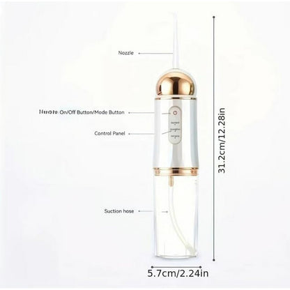 Electric Water Flosser for teeth with 4 Jet Tips Portable Floss Irrigation Cleaner-White