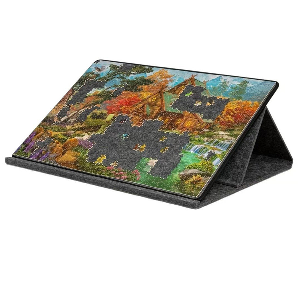 Jigsaw Puzzle Board with 6 Sorting Trays Felt Puzzle Mat