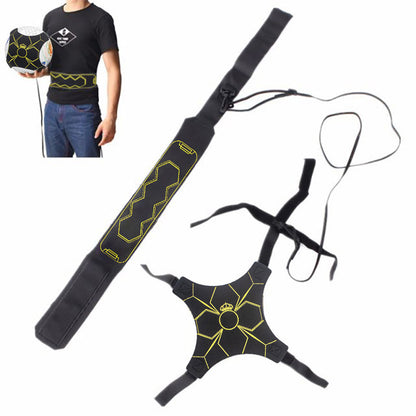 Soccer Volleyball & Rugby Trainer Football Kick and Throw Solo Practice Training Aid Yellow