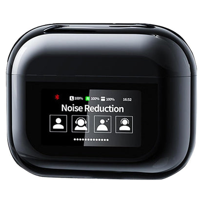 Wireless Bluetooth Earbuds with Multifunctional Touch Screen Charging Case Stereo Sound Headphones Black