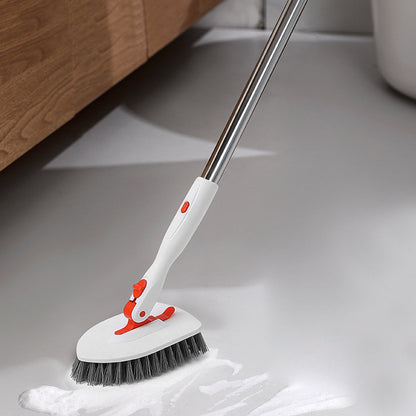 3-in-1 Cleaning Brush Kit with Adjustable Hndle and 4Pcs Brush Replacements