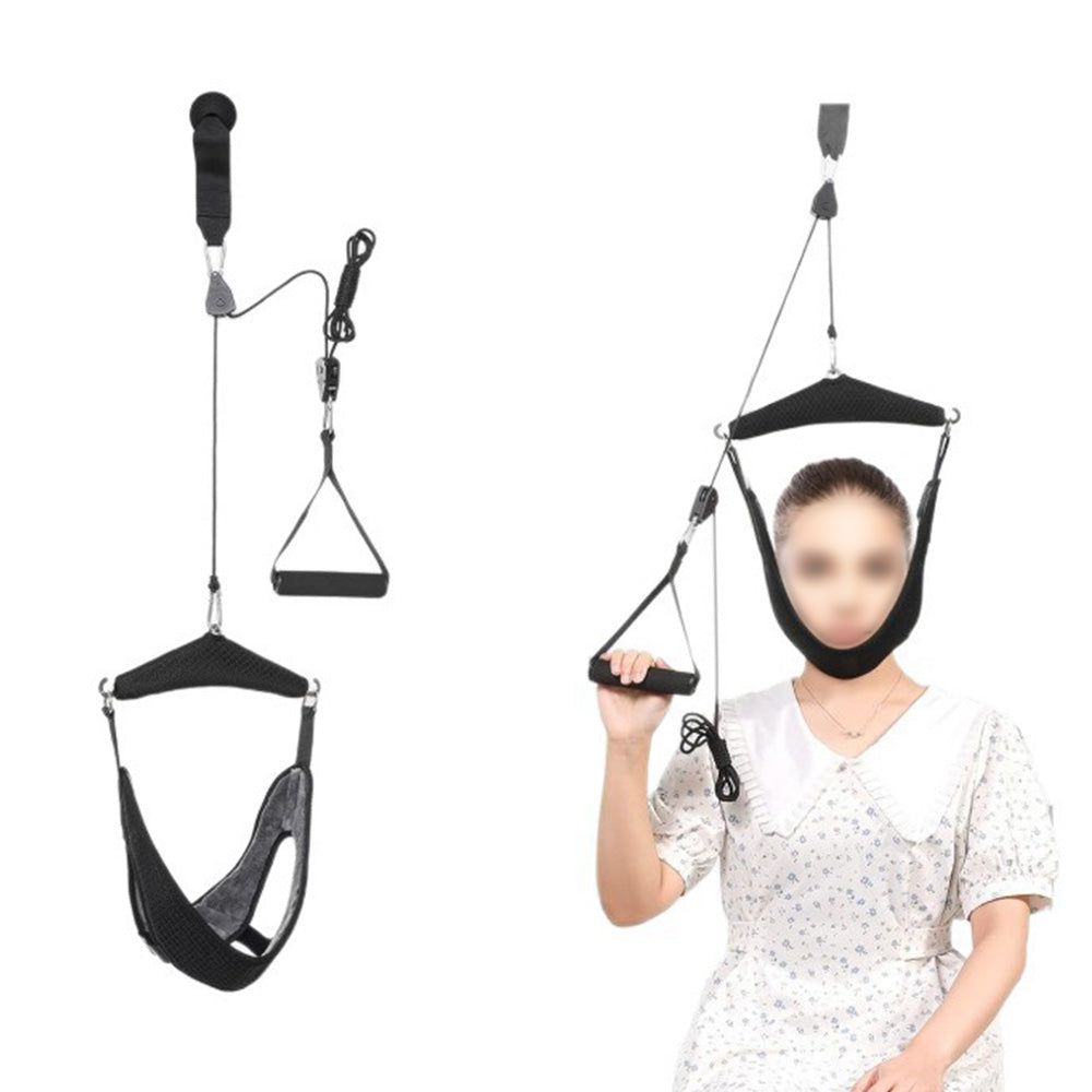 Cervical Neck Traction Device Over-Door Neck Stretcher Hammock for Home Use