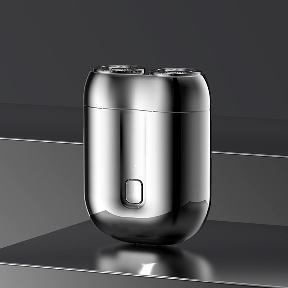 Portable Mini Dual-Head Electric Shaver USB Rechargeable Razor Sliver