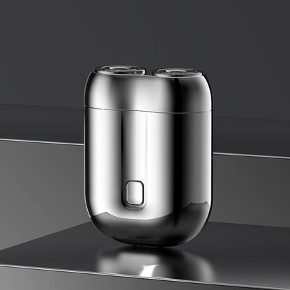 Portable Mini Dual-Head Electric Shaver USB Rechargeable Razor Sliver