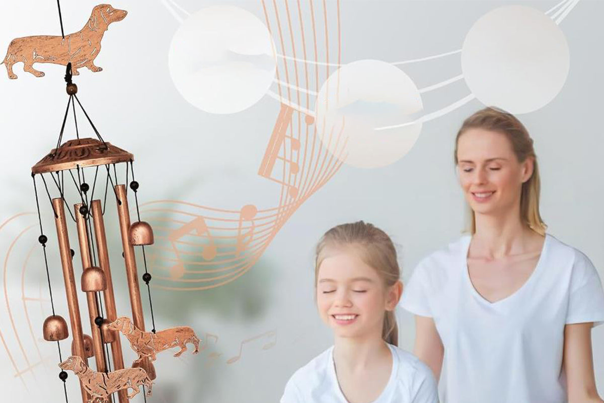 Wind Chime for Outside Patio Garden -Dachshund