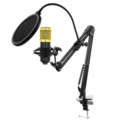 Recording Condenser Microphone Kit with Sound Card for Streaming YouTube TikTok -Gold