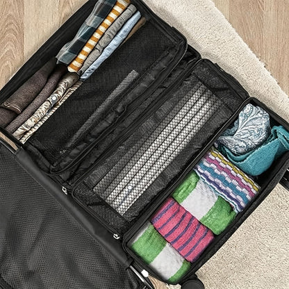 Large Hanging Travel Organizer with 4 Compartments  - Black