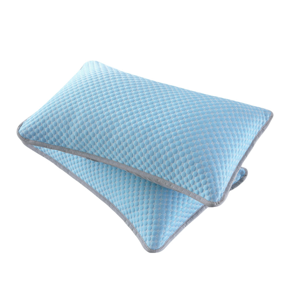 2 Pack 48x74cm Textured Cooling Polyester Pillowcases - Blue