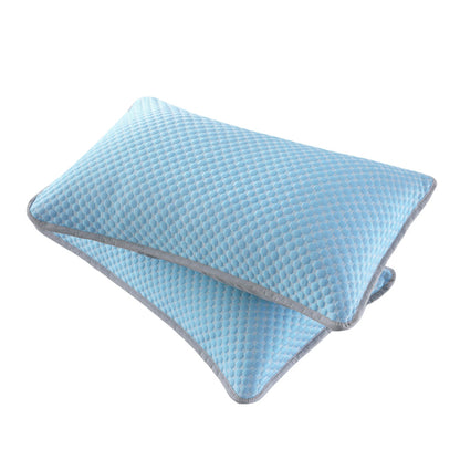 2 Pack 48x74cm Textured Cooling Polyester Pillowcases - Blue