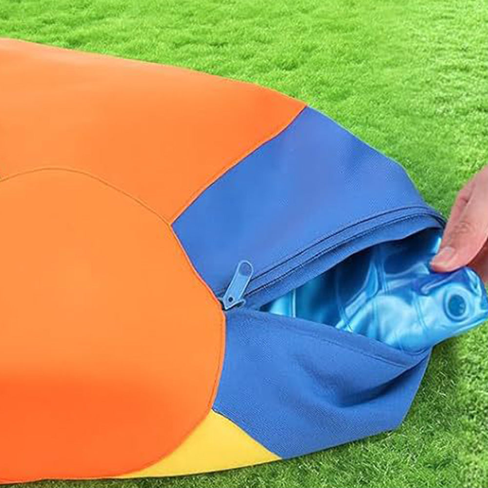 25cm Zippered Dog Ball Toy with Tug Handles Fetch Toy Interactive Dog Ball