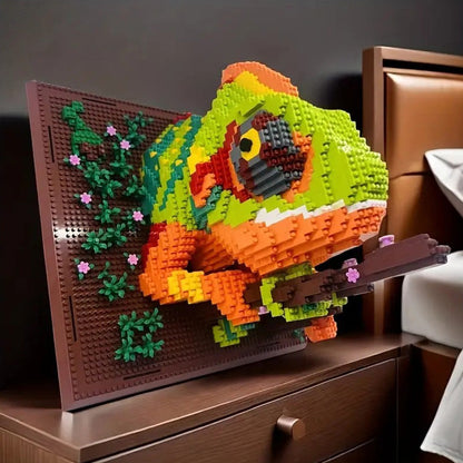3D Animal Wall Art Building Blocks Creative DIY Home Decor for Kids Room Style 1