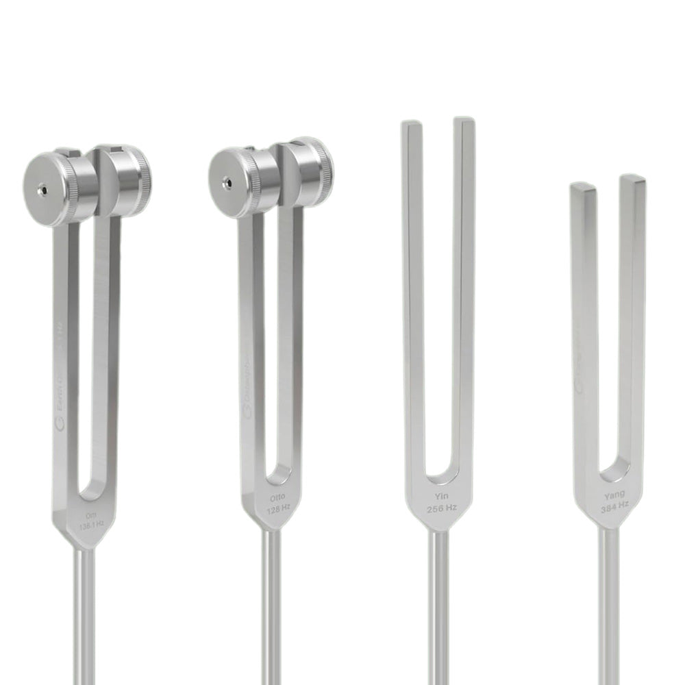 4Pcs Resonance Tuning Fork Set Sensory Tool for Yoga Meditation-Silver