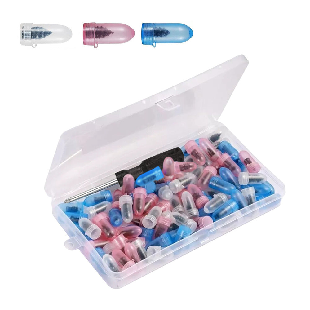 84Pcs Tire Repair Plug Kit Screw-In Rubber Plug with Screwdriver for Car Motorcycle Electric Bike