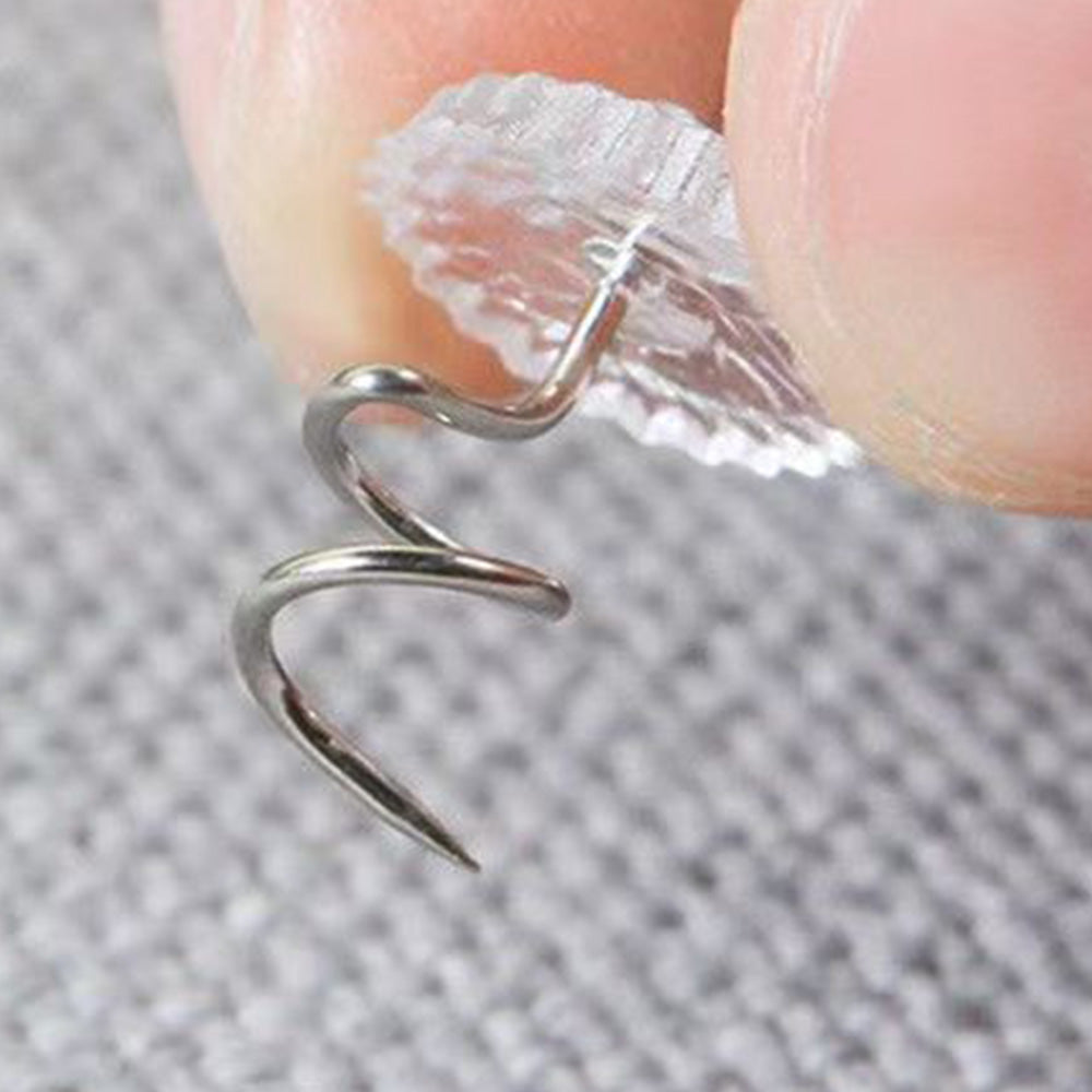 50 Pack Clear Spiral Pins for Bed Skirts Sofa Covers