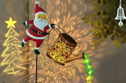 Solar Santa Claus Garden Stake Light Outdoor Christmas Yard Decoration