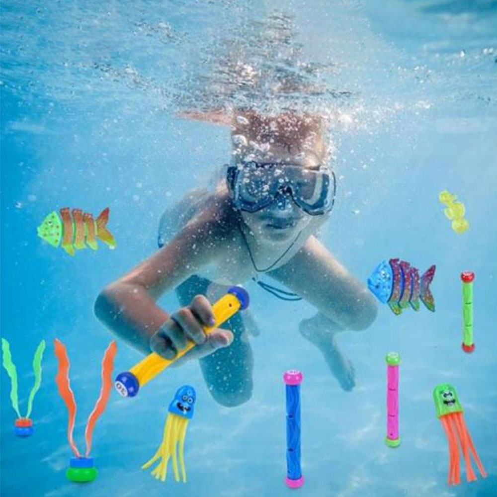 28Pcs Set Pool Diving Swimming Toys for Kids Summer Underwater Game Toys