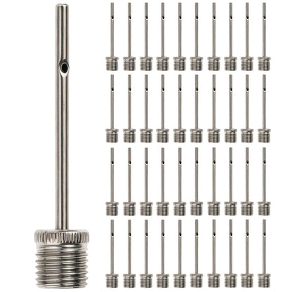 40 Steel Ball Air Pump Needles for Basketball Football Volleyball Rugby
