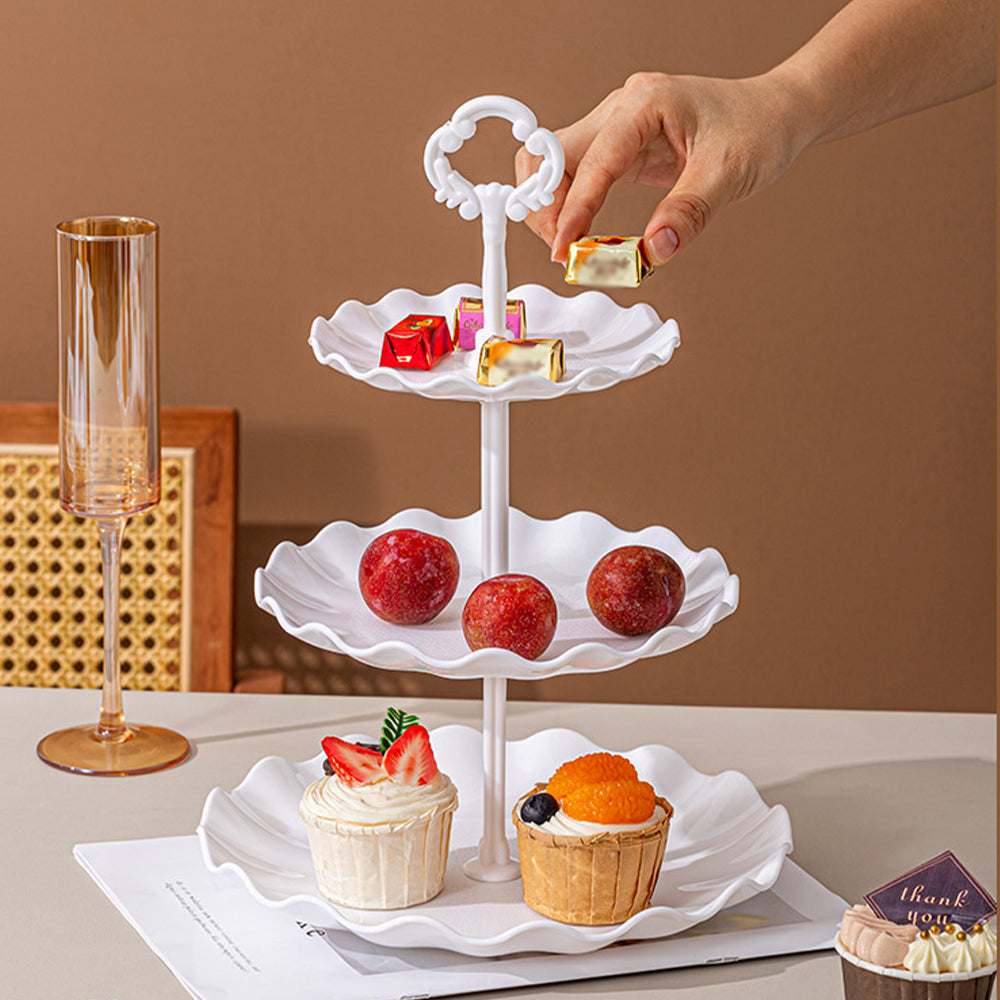 Cake Stand Set with 6 Tiered Cupcake Stands and 4 Square Trays