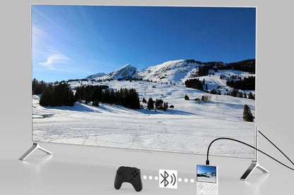 Handheld Retro Game Console 4 Inch Screen Built-in 64G TF Card Supports WiFi Bluetooth -White