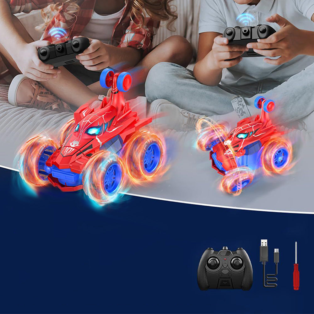 Remote Control Spiderman Car with 360 Flips â€?Kids RC Toy