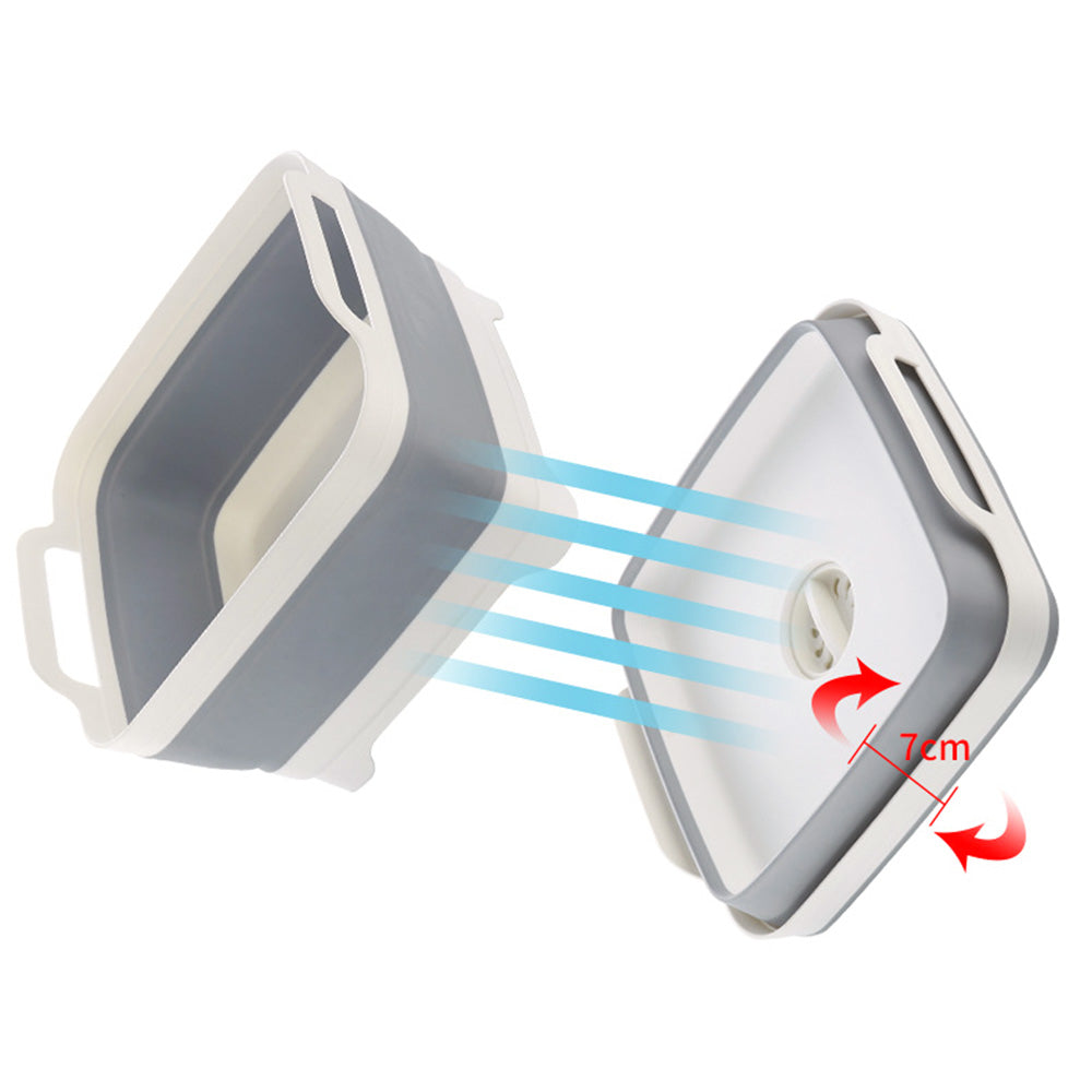 Collapsible Dish Basin with Drain Plug RV Camping Sink