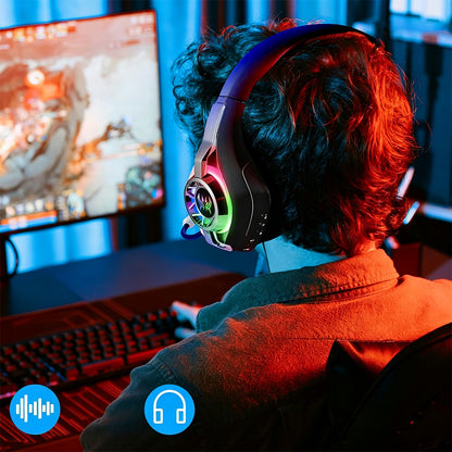 2.4GHz Wireless Gaming Headset with Noise Canceling Mic - Black