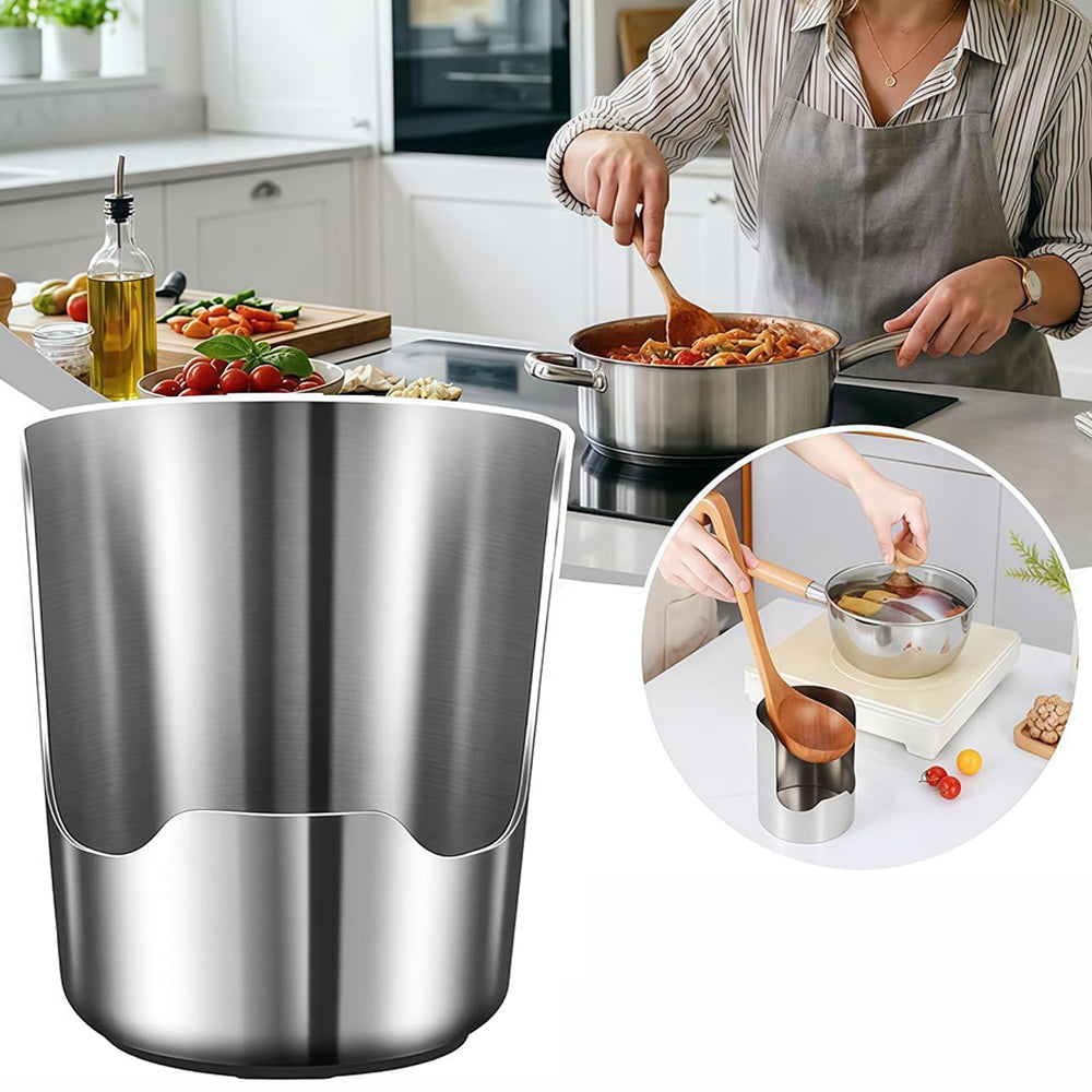 Stainless Steel Utensil Holder and Pot Lid Organizer