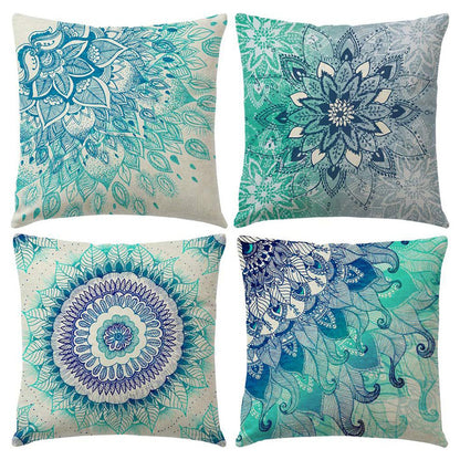 4Pcs Bohemian Cushion Pillowcase Home Sofa Decoration Printed Pillow Covers Style 3