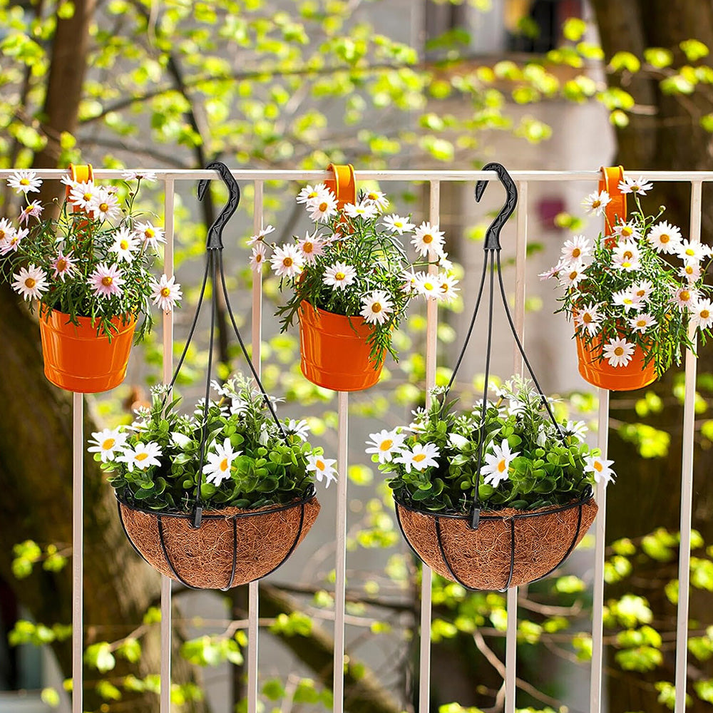 10Pcs Hanging Hooks for Flower Pot Plant Basket Hangers