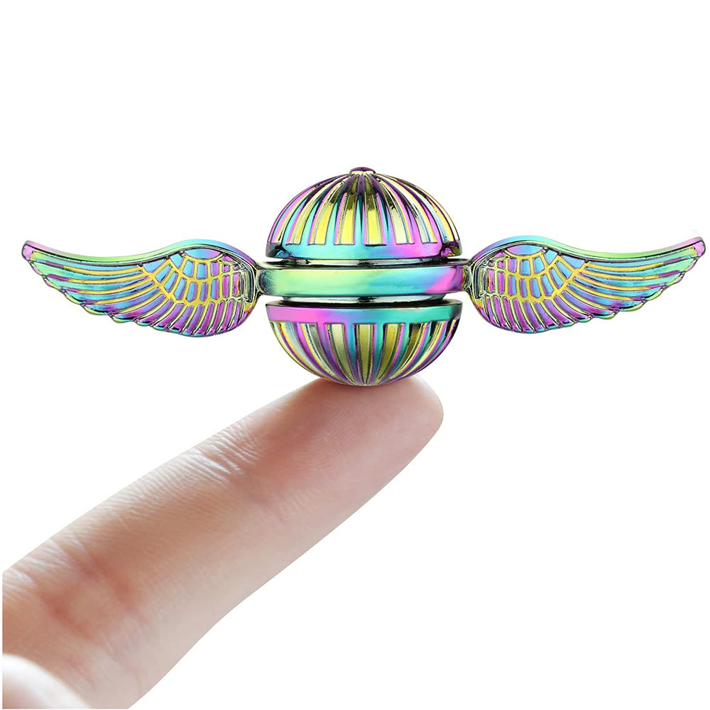 2Pcs Fidget Sphere Spinner Desk Spinning Toy Wings Finger Hand Spinner Mixed Color
