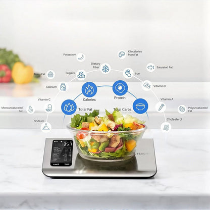 Kitchen Food Scale with Nutritional Calculator and 19 Neutrons Tracking