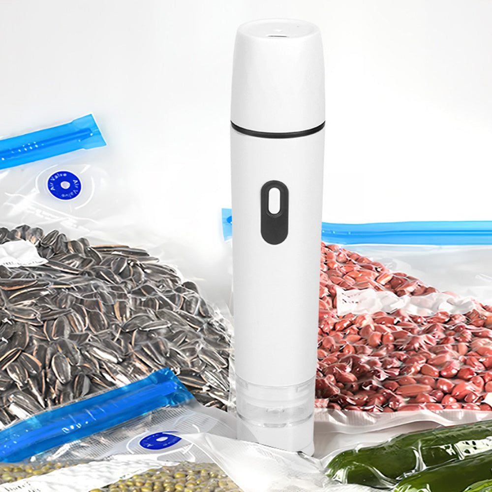 Compact Vacuum Sealer for Food Storage with 15 Reusable Vacuum Bags
