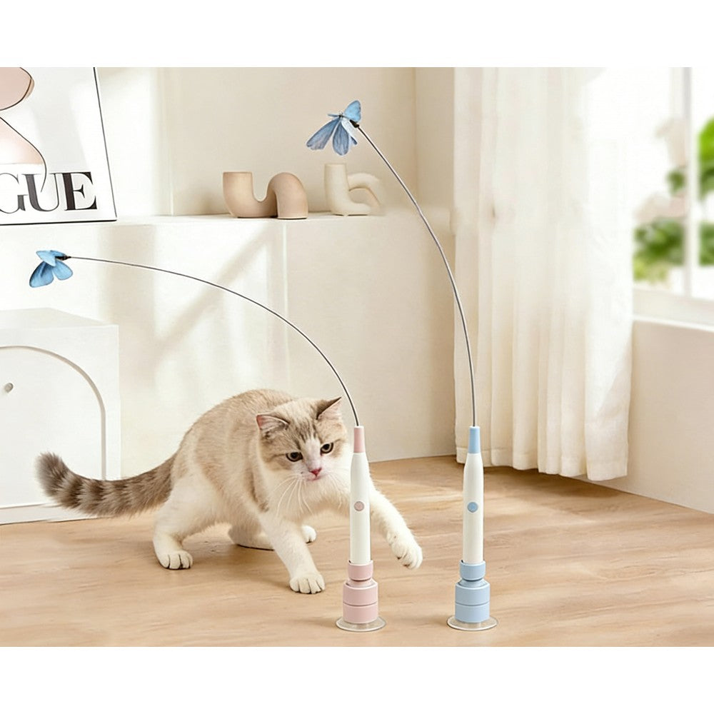 Interactive Cat Toys Electric Cat Teaser with 360-degree Spinning Butterfly