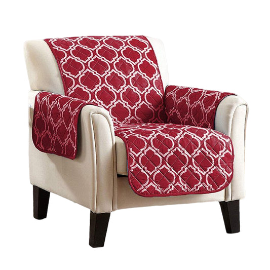 Recliner Cover Furniture Protector Soft and Comfortable Pet Sofa Cover -Wine red