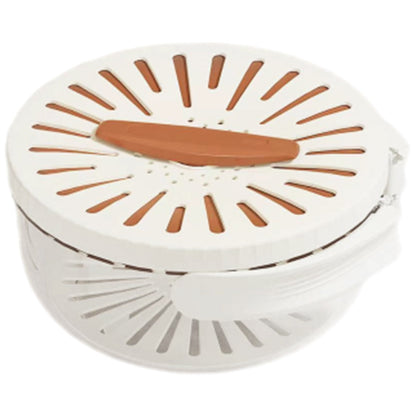 2Pcs Multifunctional Draining Bowl Drainage Basket Funnel Fruit Vegetable Washing Basket Brown