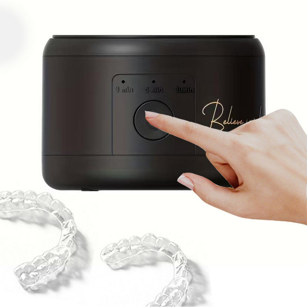Dental Retainer Cleaner Machine Dentures Cleaner for Night Guards Aligner Jewelry with 180ML Capacity