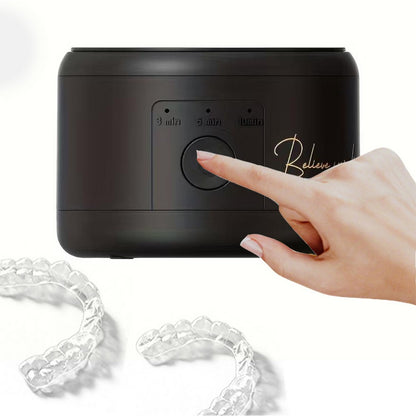 Dental Retainer Cleaner Machine Dentures Cleaner for Night Guards Aligner Jewelry with 180ML Capacity