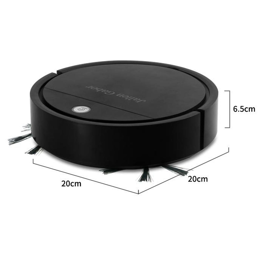 Powerful Suction Sweeping Robotic Cleaner Thin Robot Cleaning Machine-Black