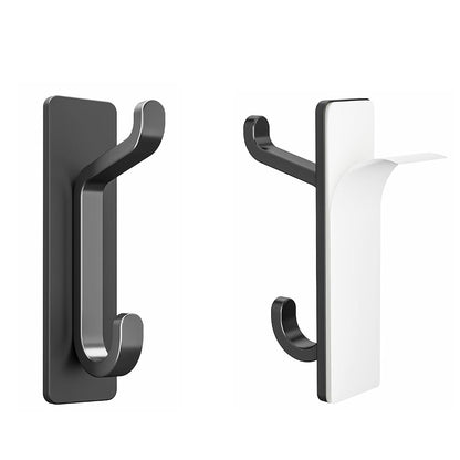 4 Piece Stainless Steel Double Adhesive Hooks - Black